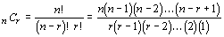 Combinations Formula